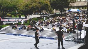 [포토] 500여 명 모인 서울대 집회... 총학 4차 집회 예고