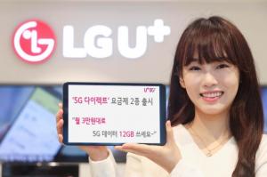 LGU+, 5G 최저가 요금제 출시..‘월 3만7500원’