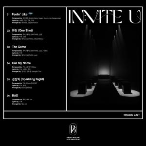 펜타곤, 미니앨범 'IN:VITE U' 트랙리스트 공개...타이틀곡 'Feelin' Like' 포함 총 6곡 수록