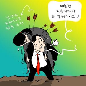 [한강만평] '영부인 딜레마' 빠진 윤 대통령